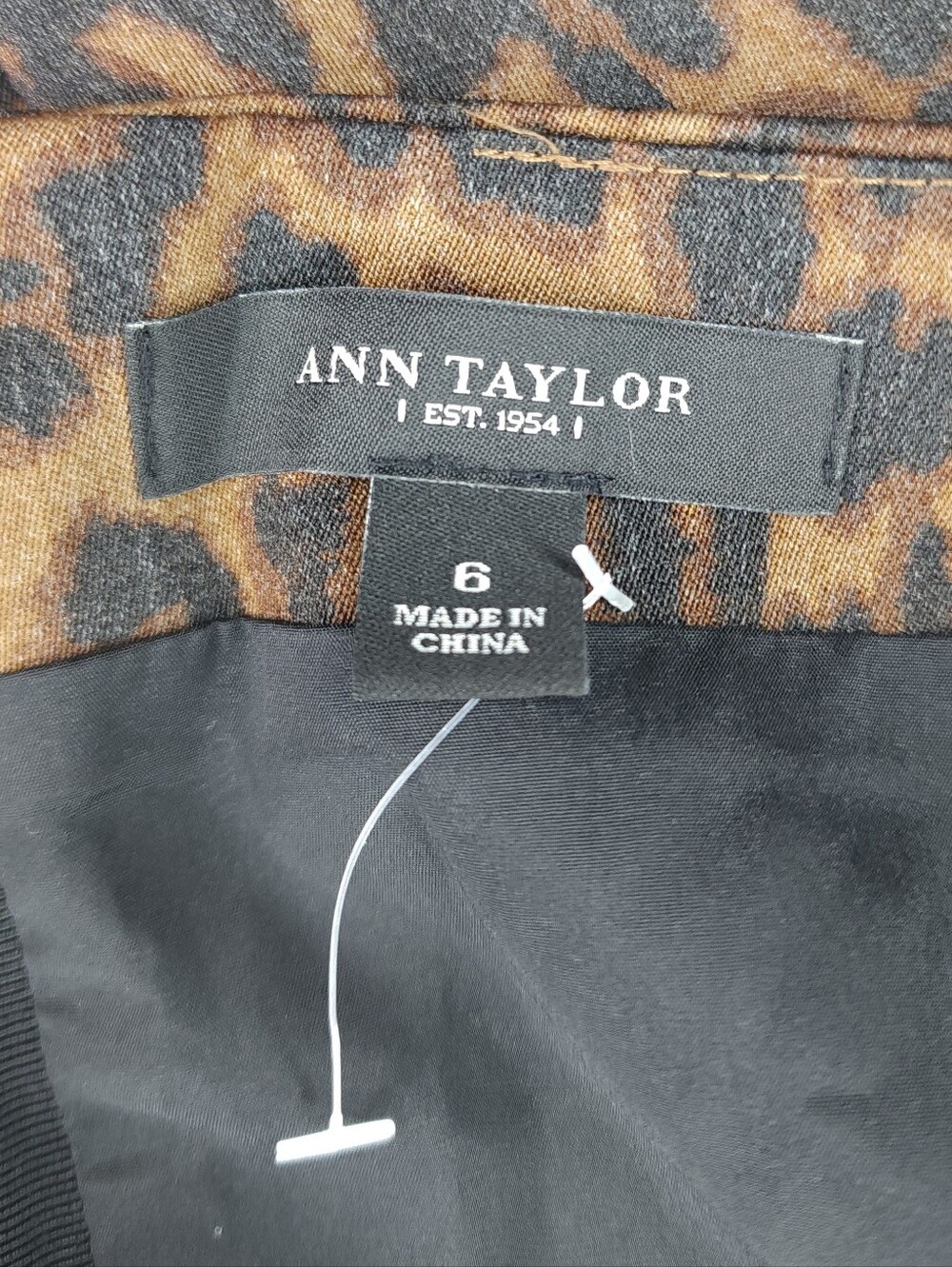 Ann Taylor Leopard Print Wrap-Front Mini Skirt - Picture 4 of 6